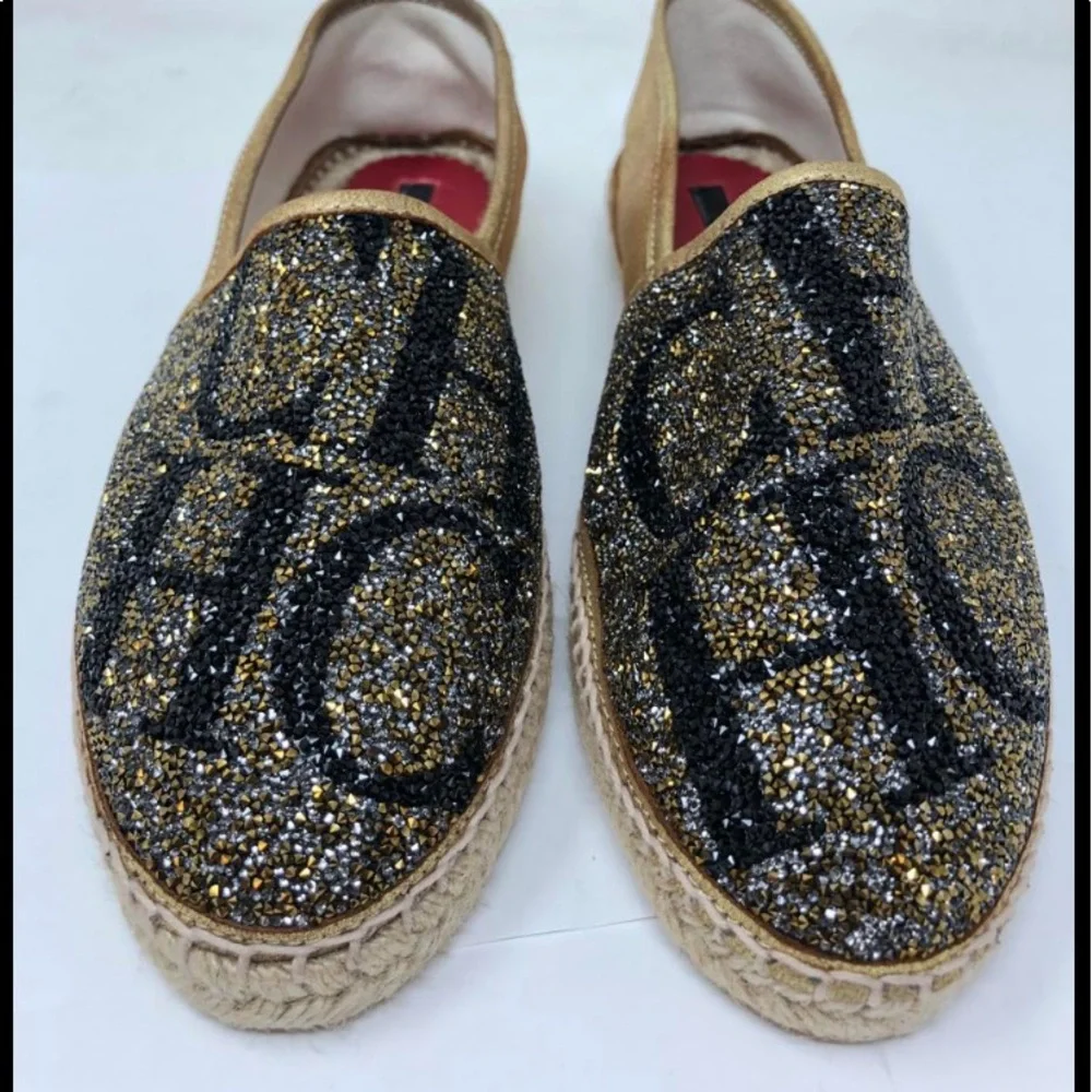 40EU/ 10US Carolina Herrera Fabric Espadrilles‎ Shoes … - Picture 2 of 12
